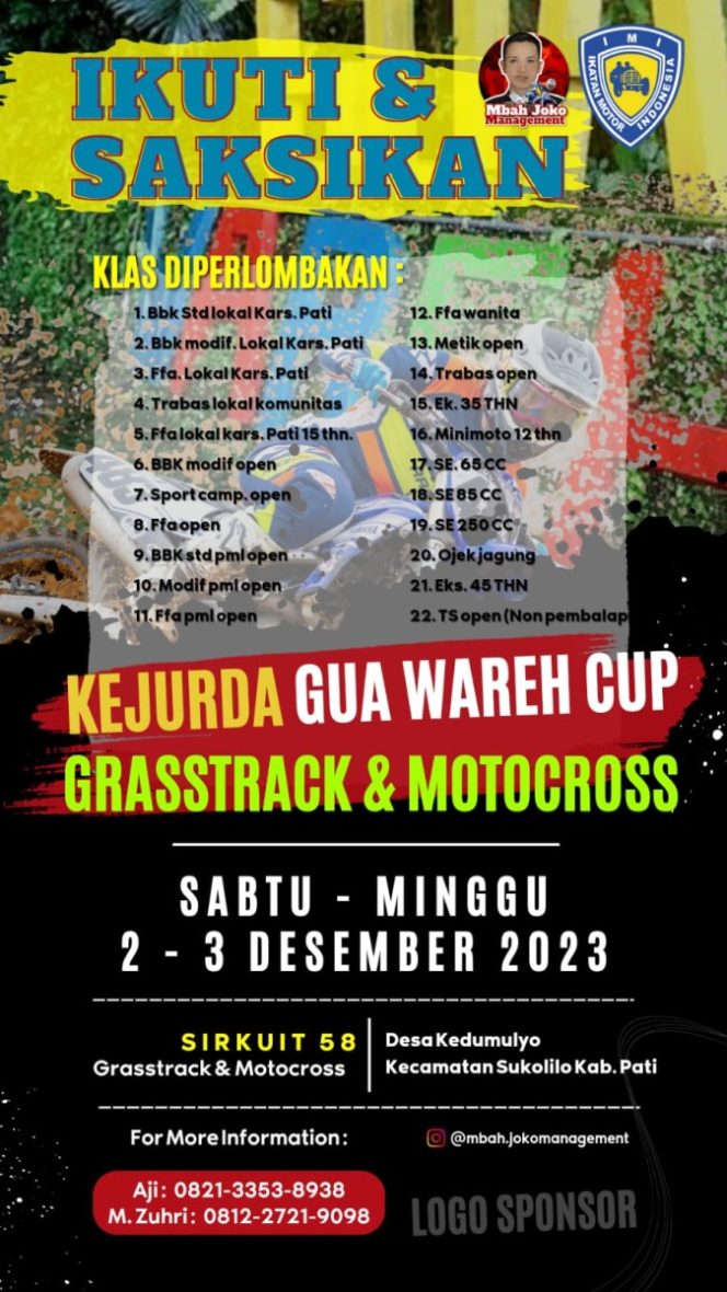 
					Buat Pecinta Grasstrack dan Motocross, Ada Kejurda di Kedumulyo Sukolilo Pati