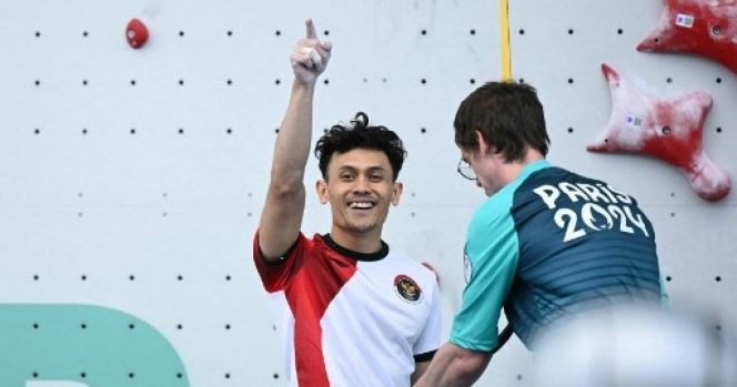 
					Veddriq Leonardo,mencatat sejarah baru dalam dunia panjat tebing.