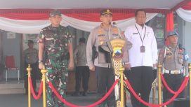 Kapolresta Pati Kombes Pol Andhika Bayu Adhittama di dampingi Kodim Pati dan Sekda Pati,Rabu (21/8/2024)