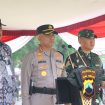 Kapolresta Pati Kombes Pol Andhika Bayu Adhittama didampingi Pj Bupati Pati Sujarwanto Dwiatmoko dan Dandim 0718 Pati Letkol Inf Jon Young Saragi ,Selasa (20/8/2024)