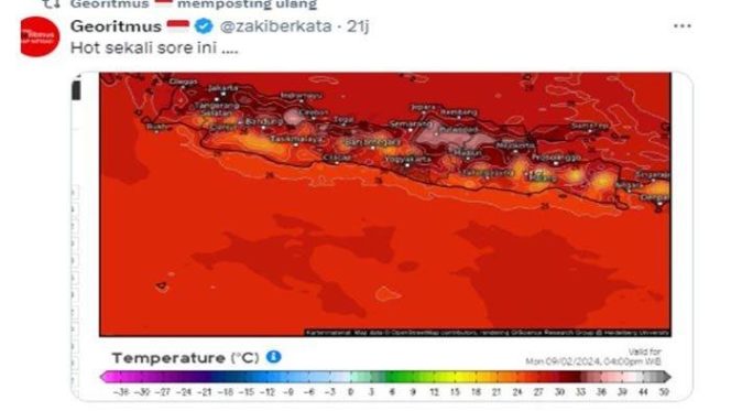 
					Penjelasan BMKG Soal Citra Pulau Jawa Memerah Awal September 2024
